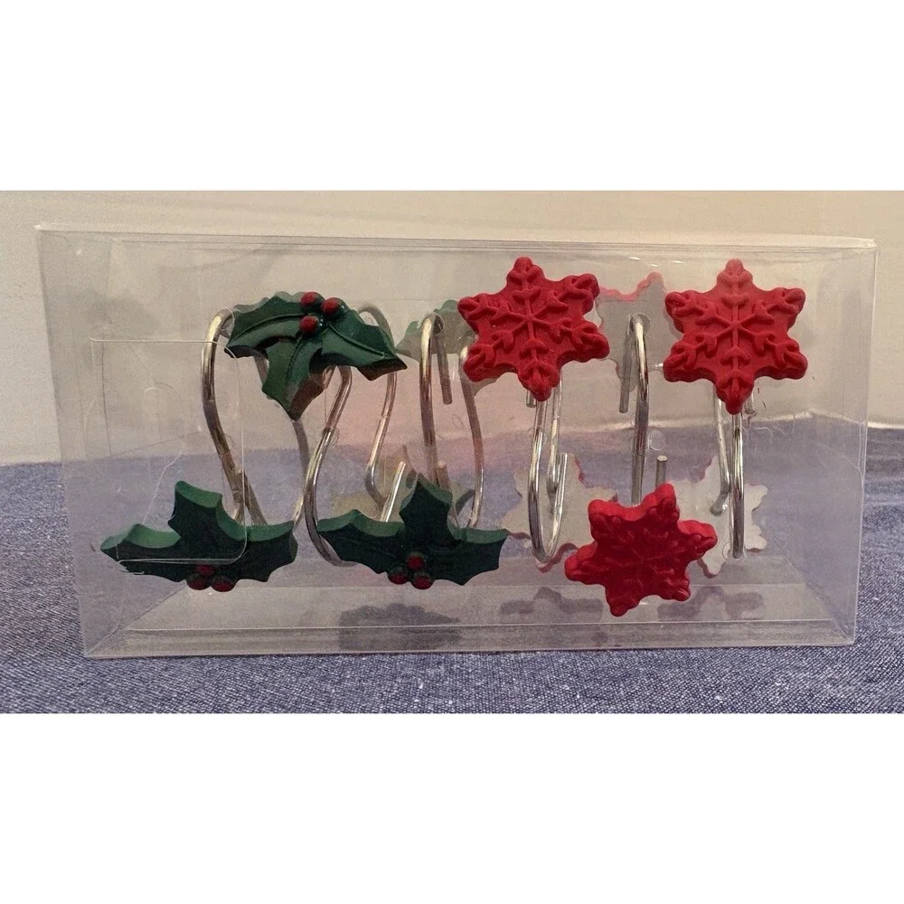 Four Sets of New Seasonal Shower Curtain Hooks